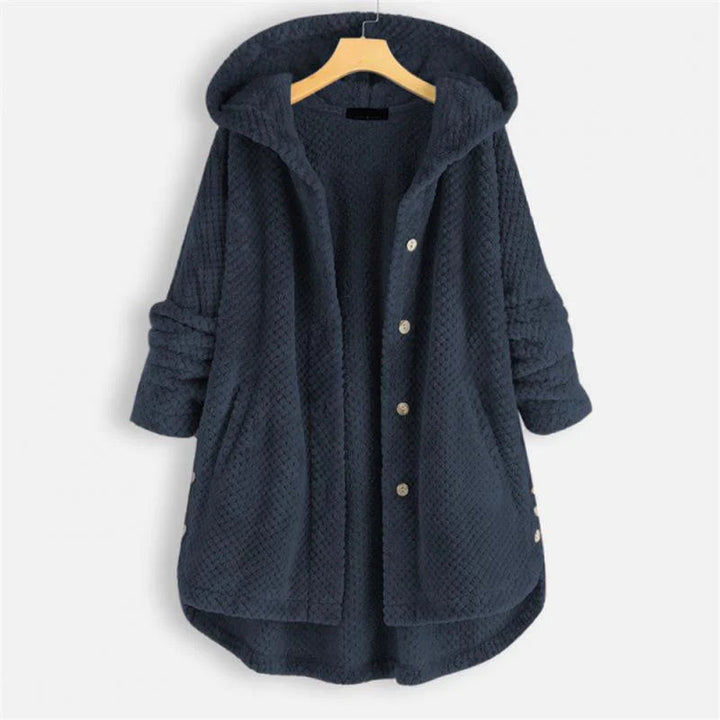 Levoire | Manteau À Côtes Avec Capuche Bleu