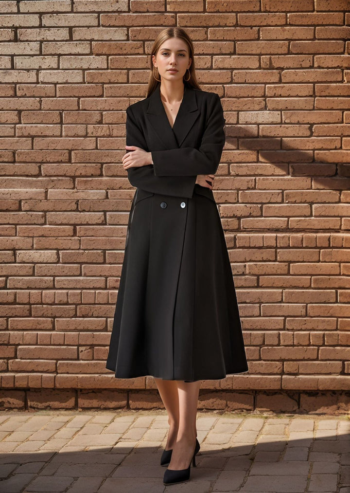 Levoire | Manteau Long Élégant À Double Bouton Pour Femmes