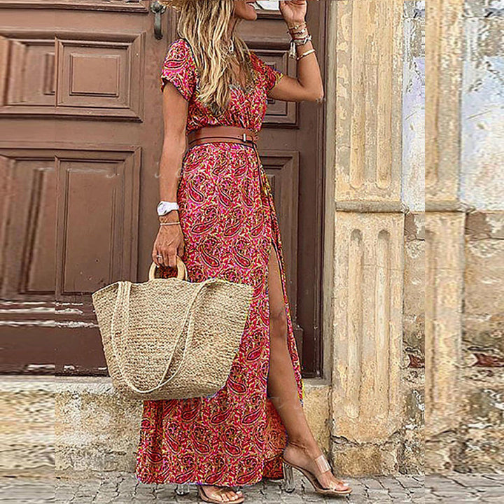 Levoire | Robe Boho Élégante Et Stylée Rouge foncé