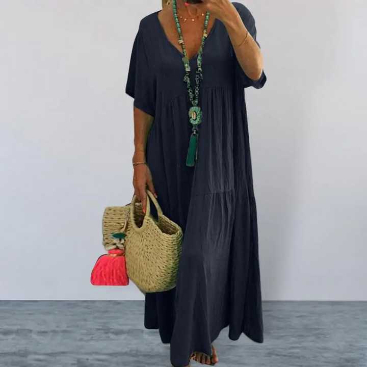 Levoire | Robe D'Été Respirante Bleu foncé