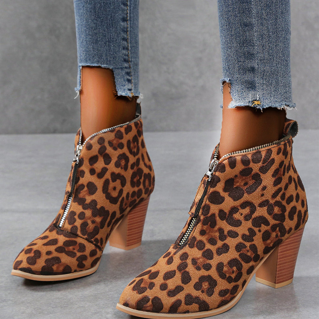 Levoire | Chaussures Pour Dames Avec Talons Compensés Et Bottines Léopard