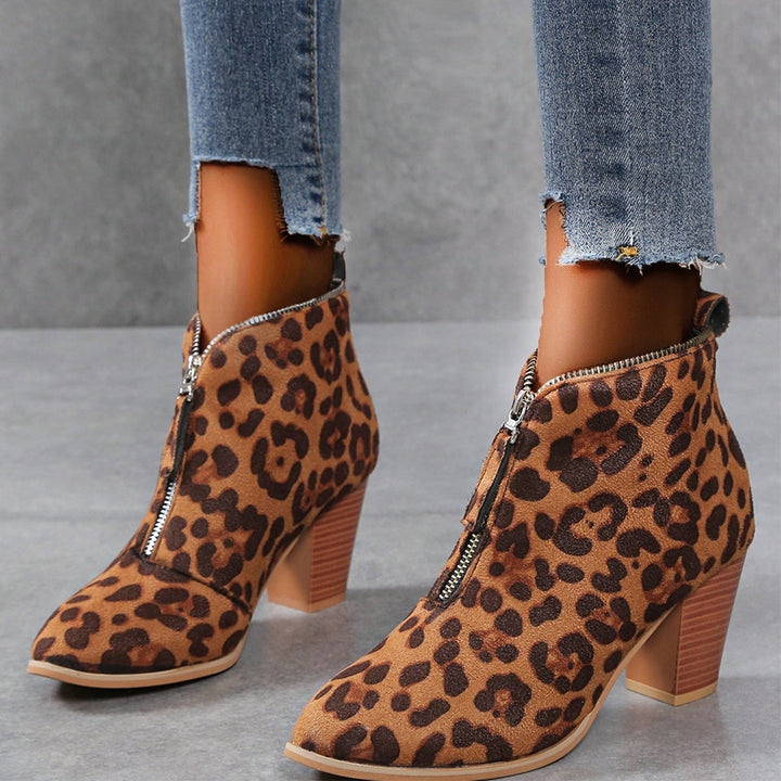Levoire | Chaussures Pour Dames Avec Talons Compensés Et Bottines Léopard
