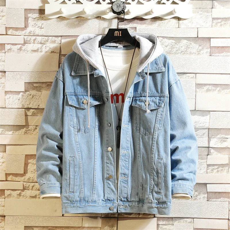 Levoire | Veste En Denim Amovible Avec Capuche Pour Hommes