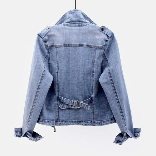 Levoire | Veste en jean à manches longues avec zip à revers