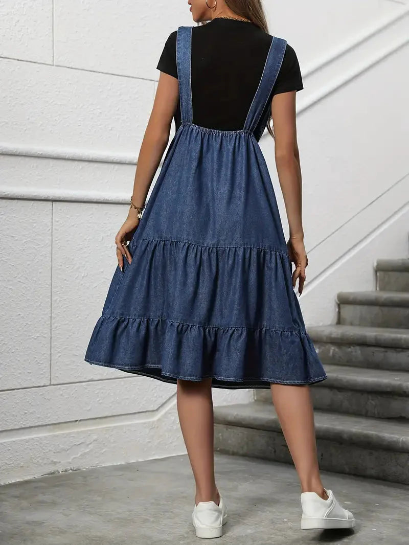 Levoire | Robe, Patte De Boutonnage, Sans Manches, Robe D'Été, Robe Midi