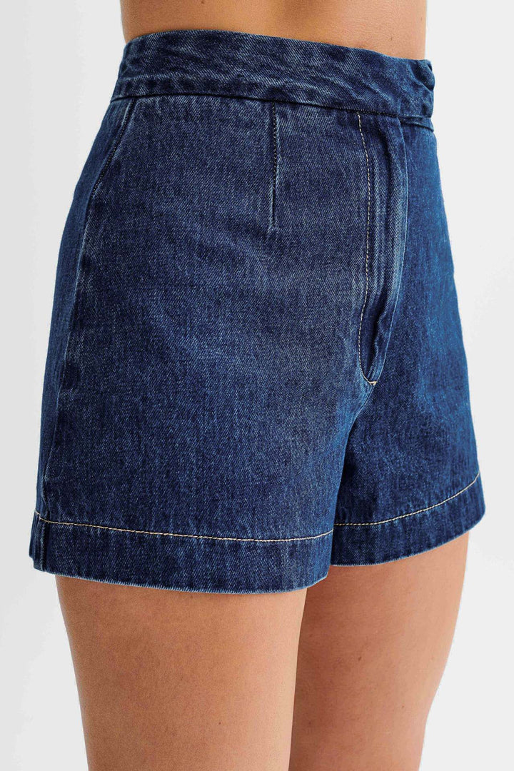 Levoire | Tenue Sans Manches Taille Haute Ensemble Court En Jean Ensemble Coordonné Femmes
