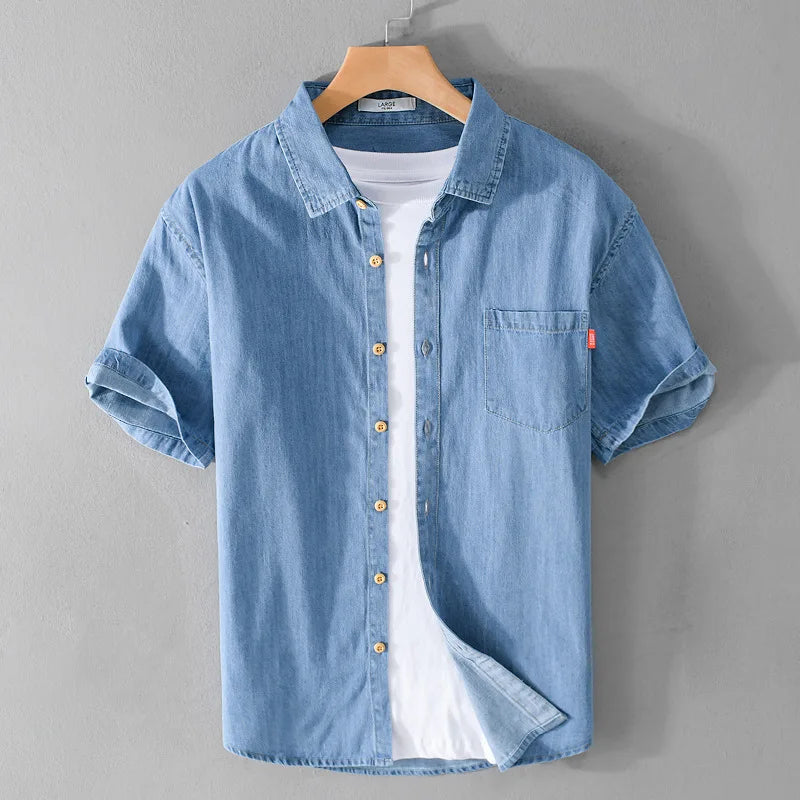 Levoire | Chemise En Denim Decontractee Hommes Bleu foncé