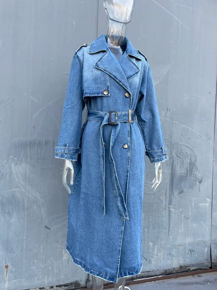 Levoire | Fit Denim Trenchcoat Tyylille Ja Toimivuudelle