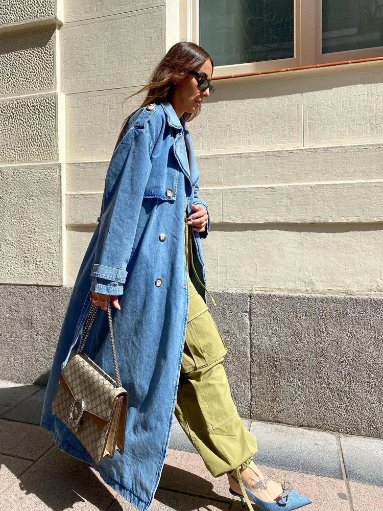 Levoire | Fit Denim Trenchcoat Tyylille Ja Toimivuudelle