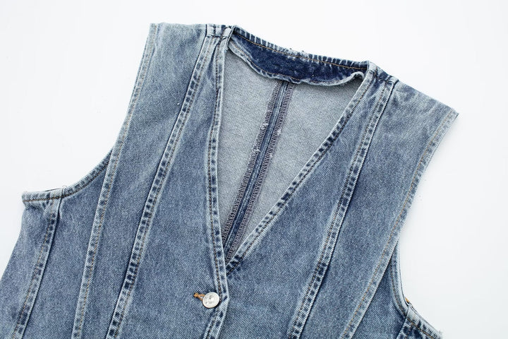 Levoire | Veste Sans Manches À Boutons Pour Femme, Veste Courte