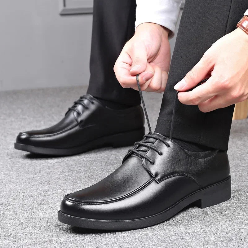Levoire | Chaussures Oxford Pour Hommes Noires Modernes Noir fermeture lacée