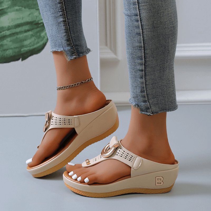 Levoire | Confort Sandale Semi Orthopédique Beige