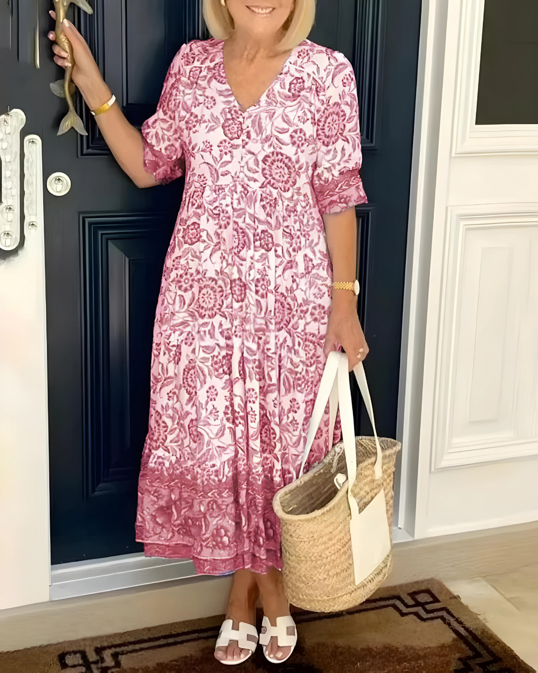Levoire | Robe Fleurie Élégante D'Été Rosa