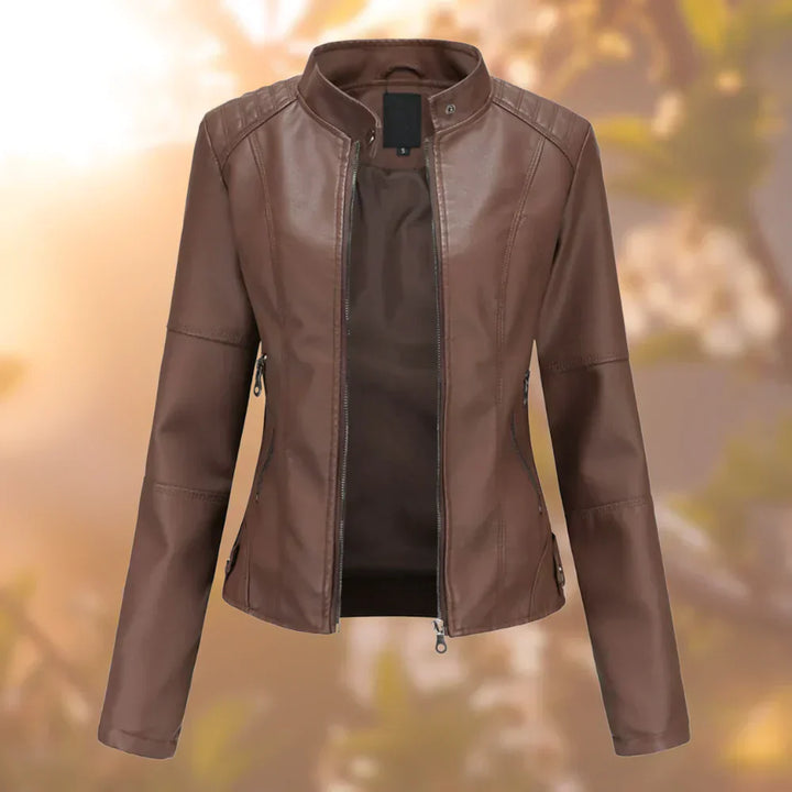 Levoire | La veste en cuir stylée et unique Marron foncé
