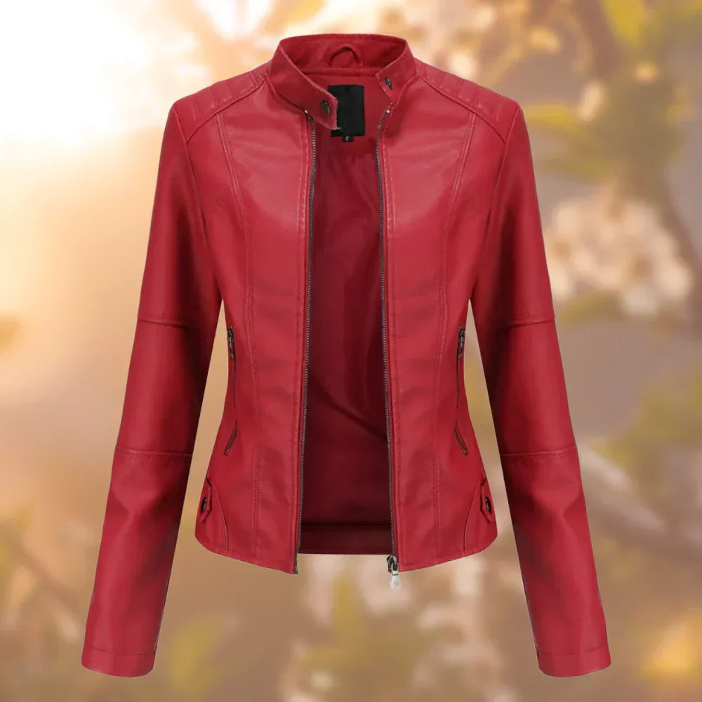 Levoire | La veste en cuir stylée et unique Rouge