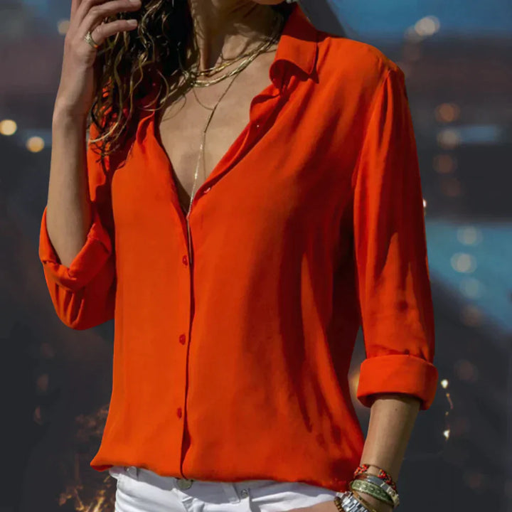 Levoire | Blouse en chiffon Rouge