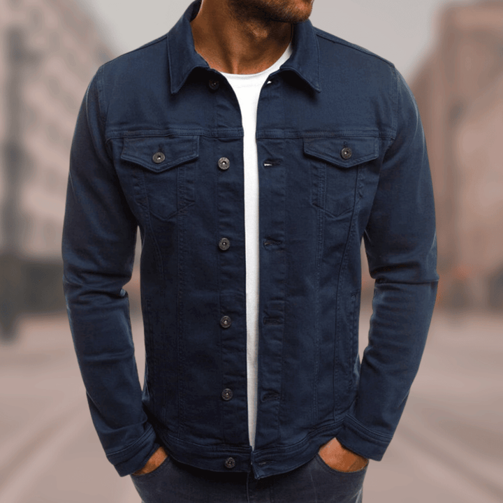 Levoire | Veste en jean élégante et confortable Bleu foncé