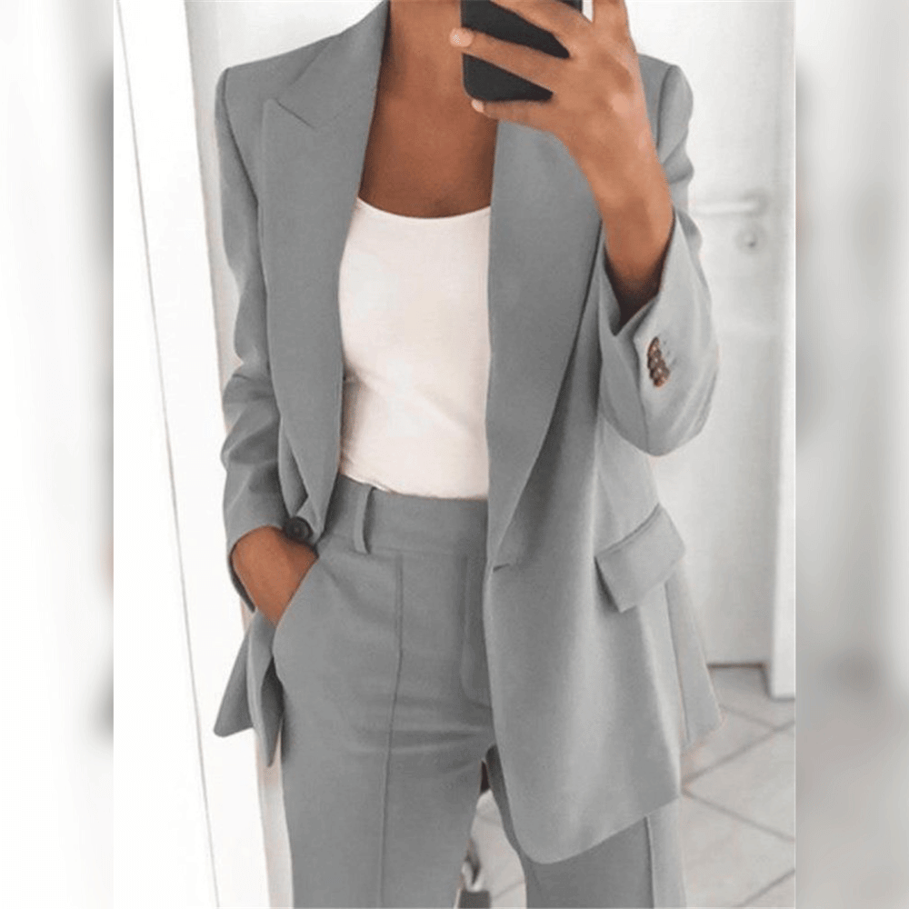Levoire | Elegantti Bleiseri Puku Harmaa