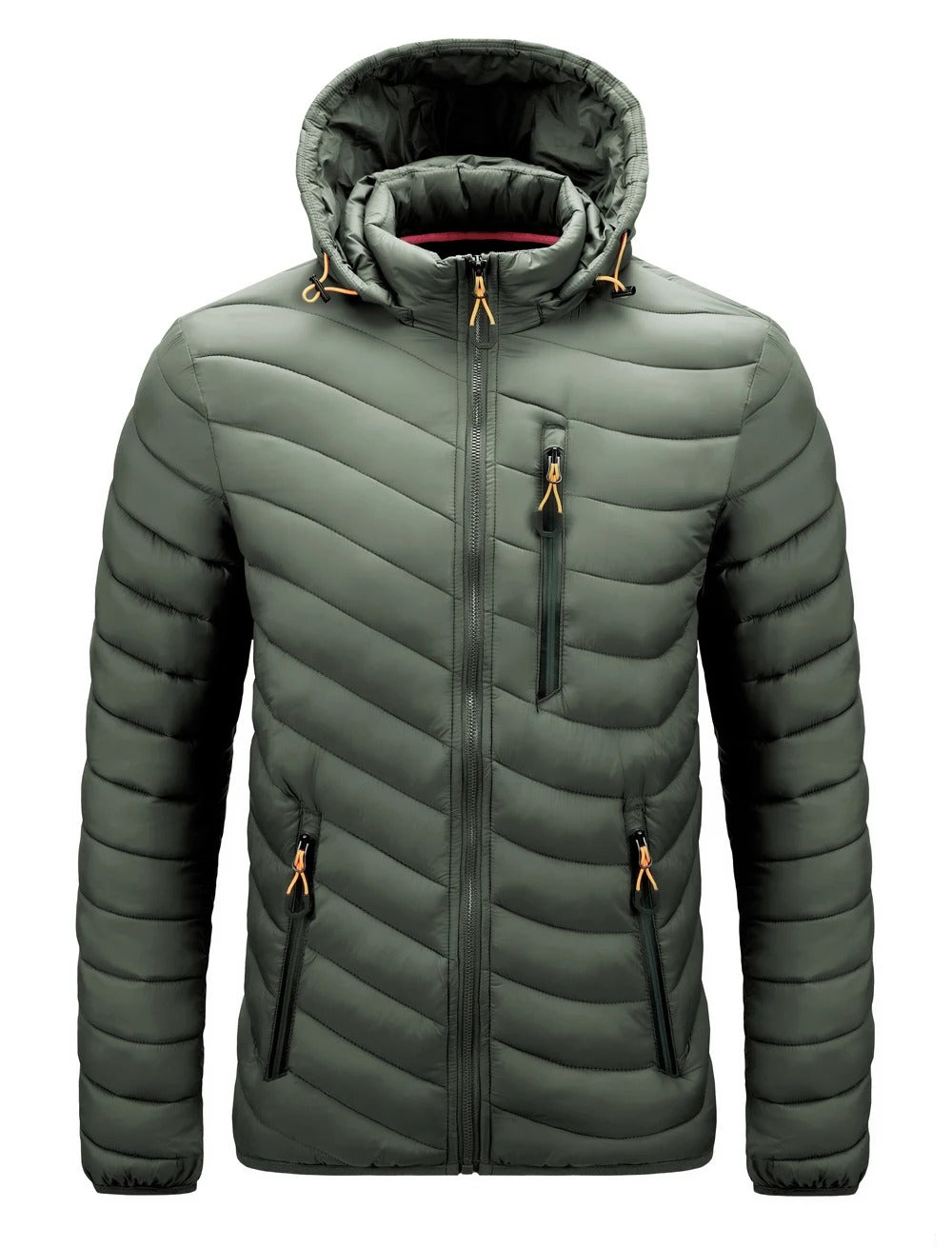 Levoire | Sweatshirt en Tissu Imperméable avec Fermeture Éclair Vert