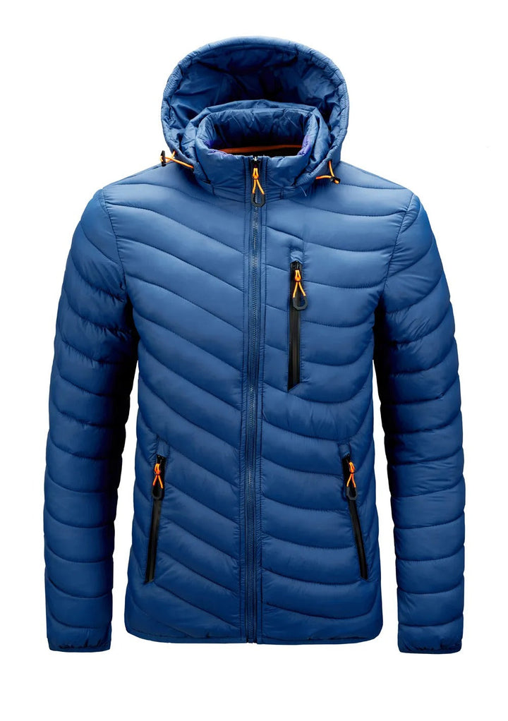 Levoire | Sweatshirt en Tissu Imperméable avec Fermeture Éclair Bleu