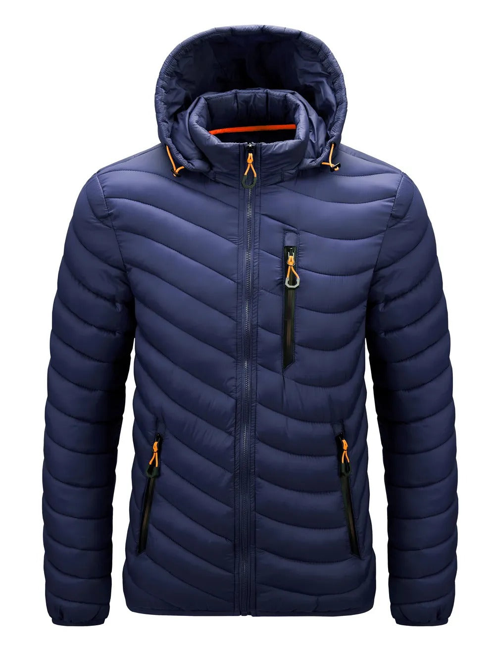 Levoire | Sweatshirt en Tissu Imperméable avec Fermeture Éclair Bleu foncé