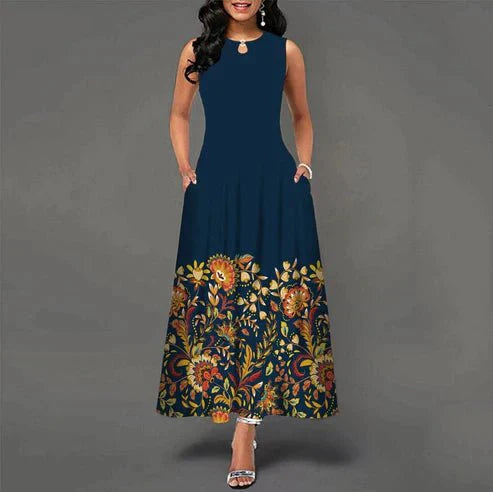 Levoire | Robe d'été élégante sans manches avec poches