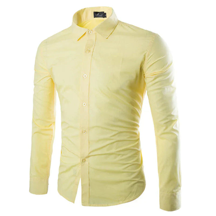 Levoire | Slim Fit Chemise Pour Hommes Jaune