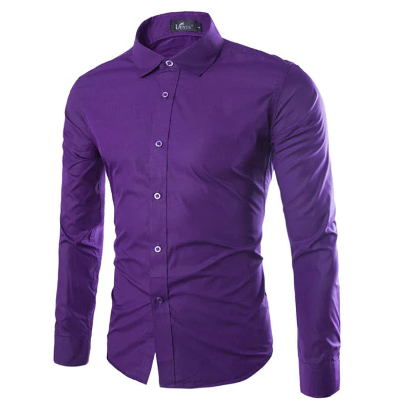 Levoire | Slim Fit Chemise Pour Hommes Lilas