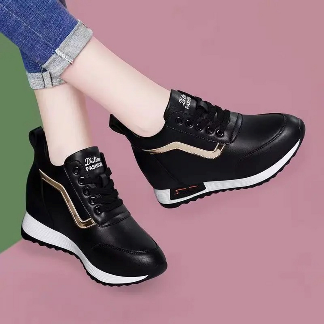 Levoire | Chaussures Épaisses Respirantes Avec Talon Compensé Noir