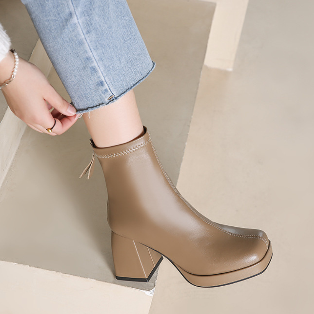 Levoire | Bottine avec Plateau Élégant et Tissu Stretch pour Femmes