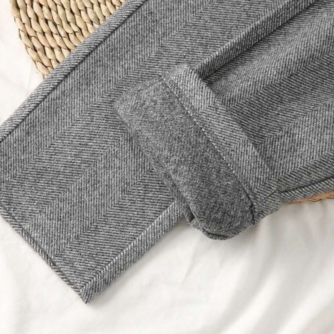 Levoire | Pantalon Femme En Coton Et Lin Gris