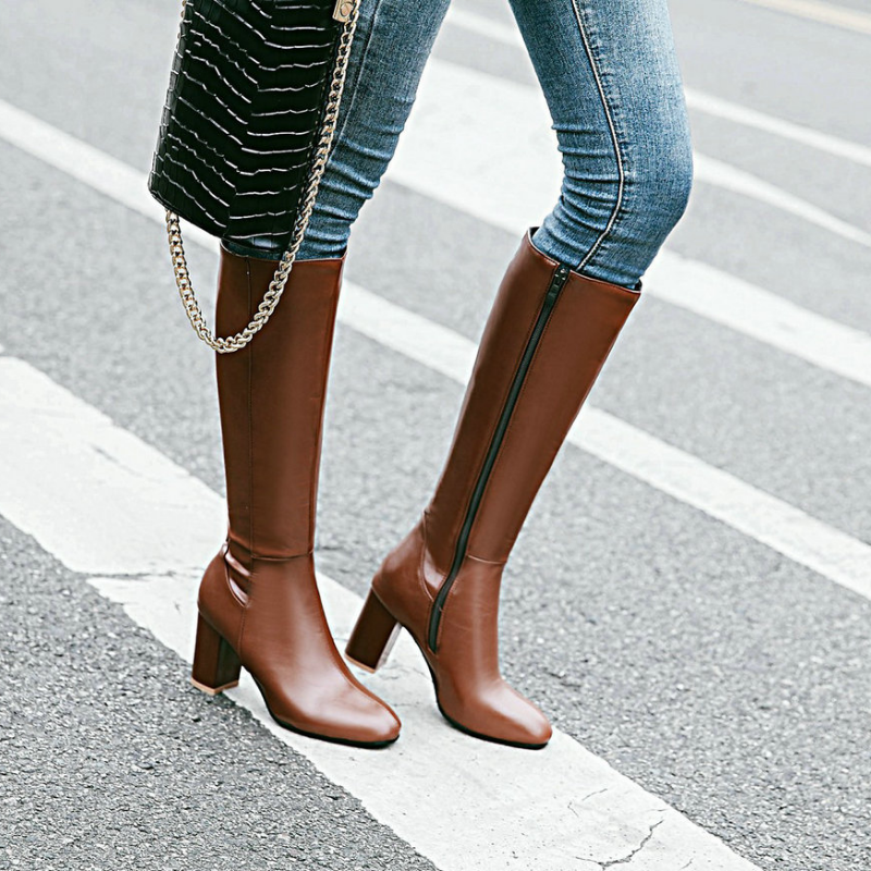 Levoire | Bottes À Fermeture Éclair De Luxe Pour Une Allure Élégante Braun