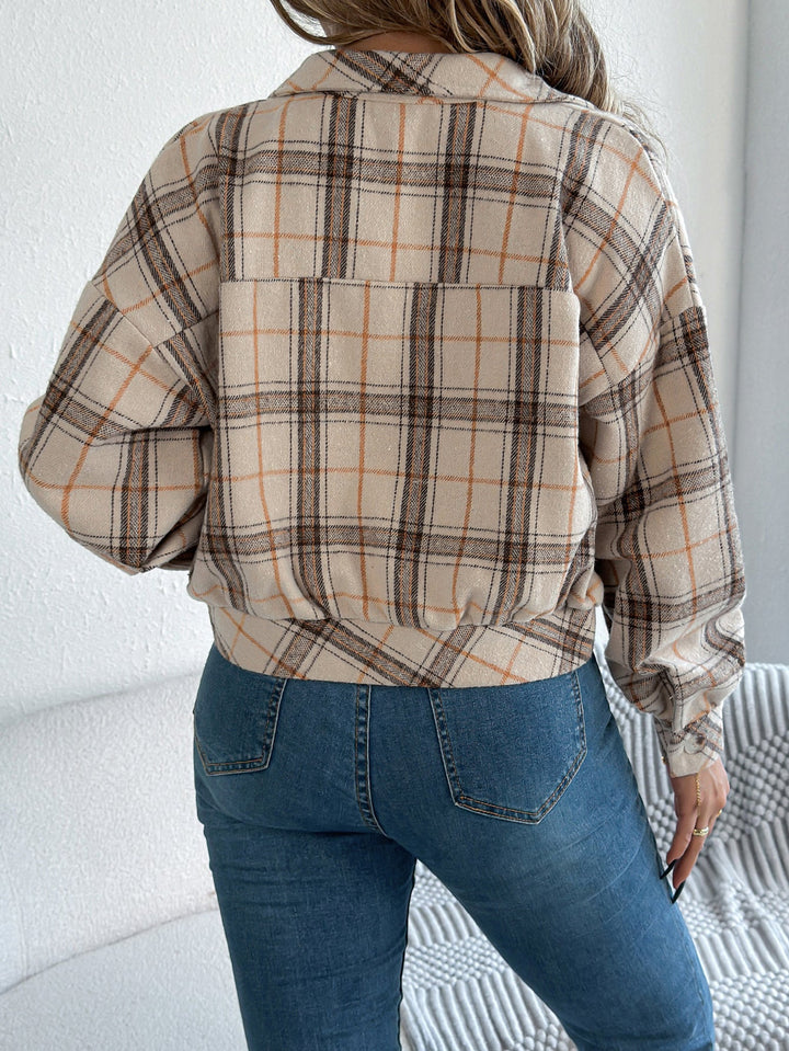 Levoire | Veste À Carreaux Courte Avec Boutons