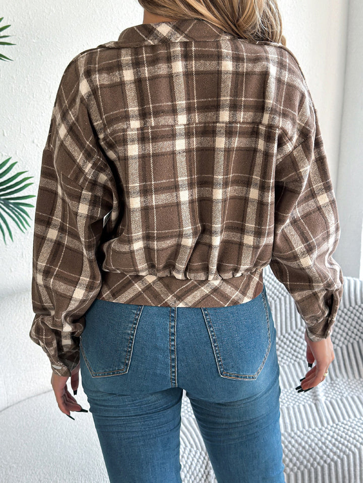 Levoire | Veste À Carreaux Courte Avec Boutons