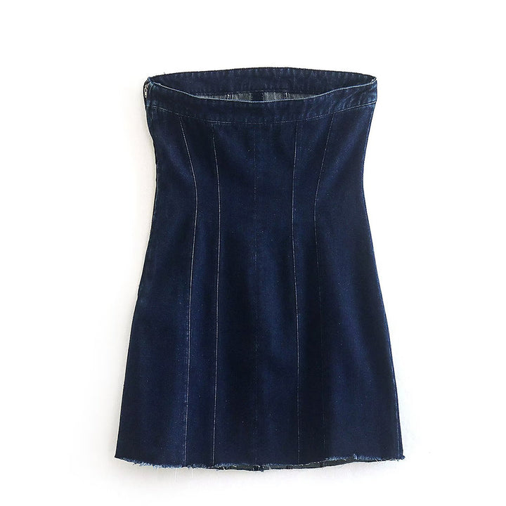 Levoire | Robe Femme Sans Bretelles Cool Avec Look Jean