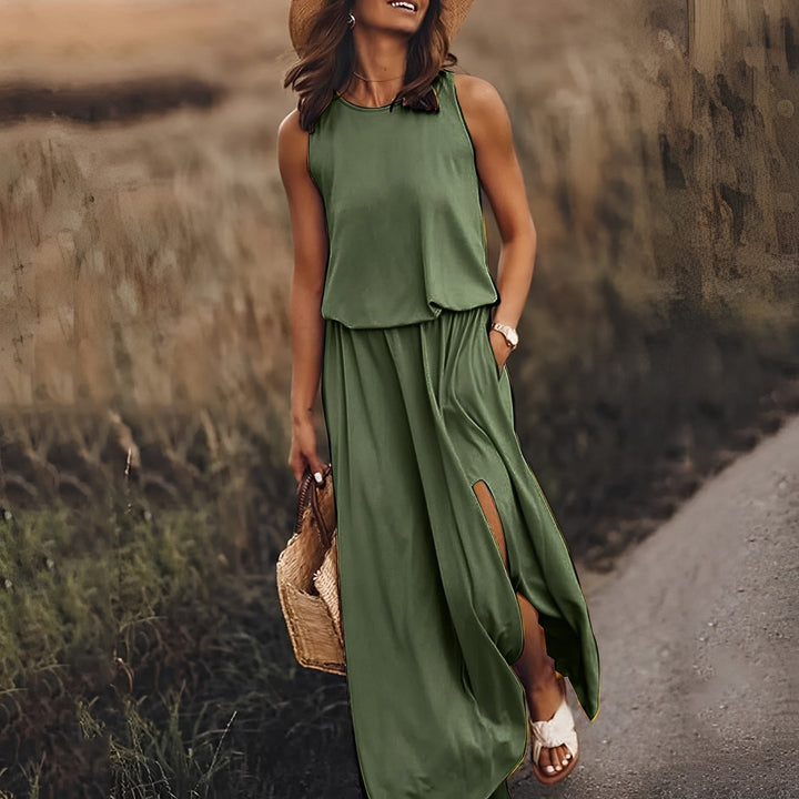 Levoire | Robe Maxi Femme Colorée Vert foncé