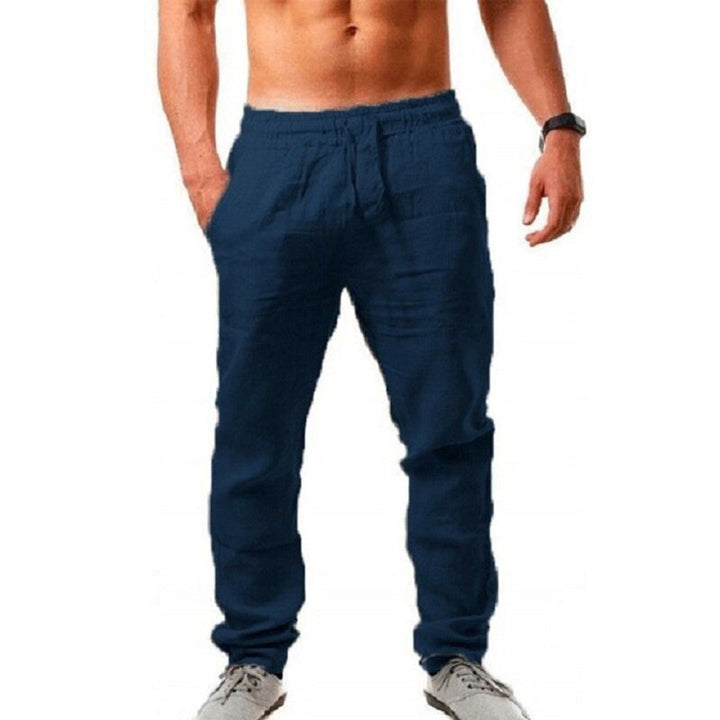 Levoire | Pantalon D'Été En Lin Pour Hommes Marine