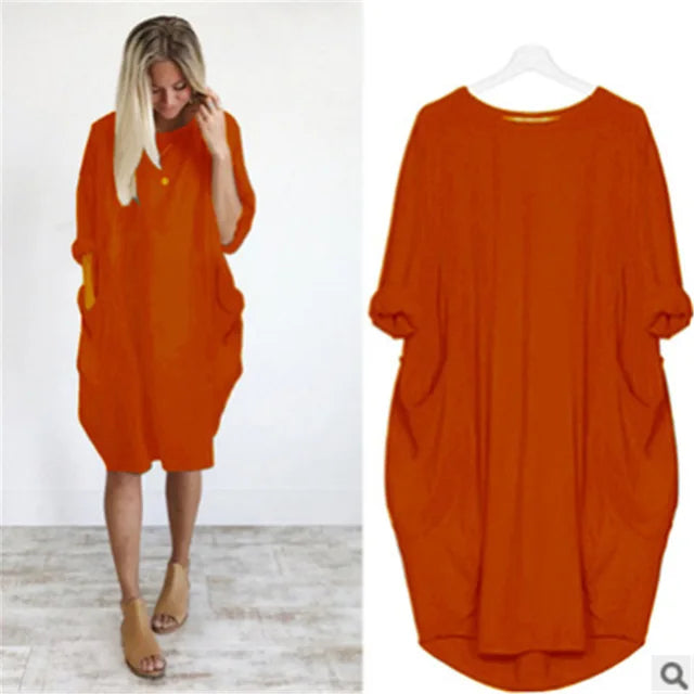 Levoire | Robe Confortable Et Mignonne Orange
