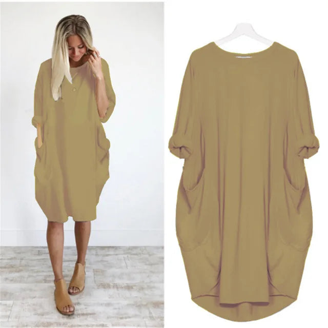 Levoire | Robe Raffinée Qui Couvre Le Ventre Khaki