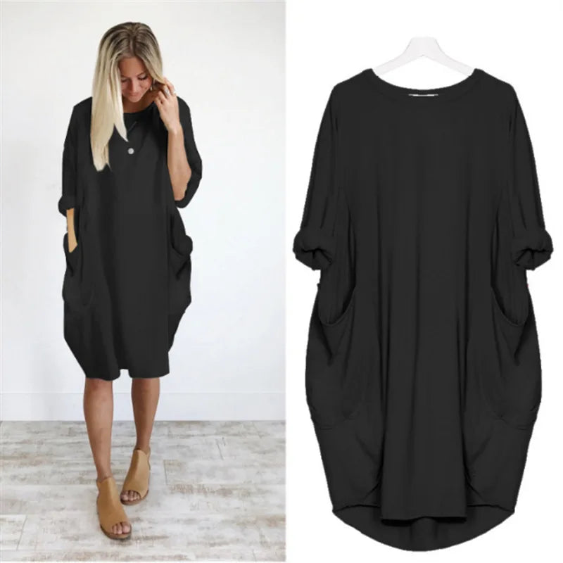 Levoire | Robe Confortable Et Mignonne Noir
