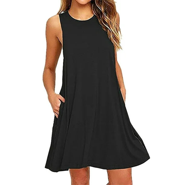 Levoire | Rento Robe Mini Off-Shoulder Avec Encolure Ronde Et Coupe Lâche Noir