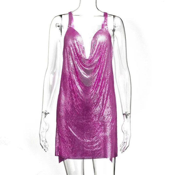 Levoire | Chaîne Métallique Halterneck Mini Robe Sans Métal Rosenrot Une taille