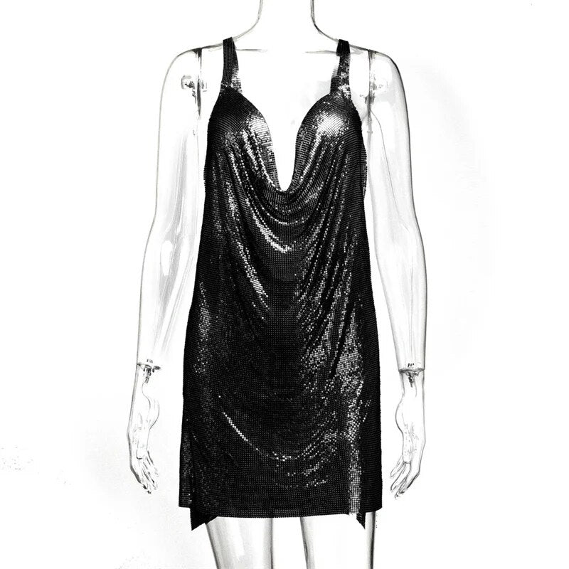 Levoire | Chaîne Métallique Halterneck Mini Robe Sans Métal