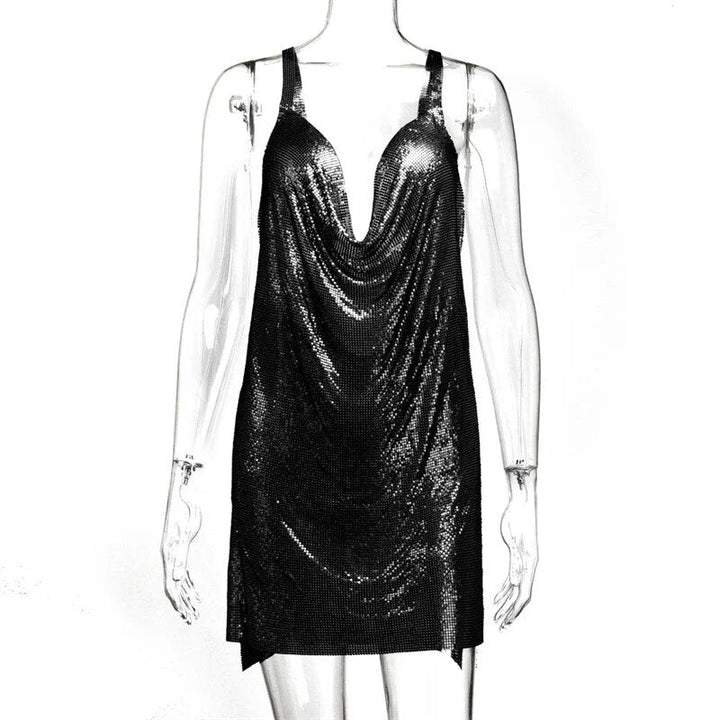 Levoire | Chaîne Métallique Halterneck Mini Robe Sans Métal