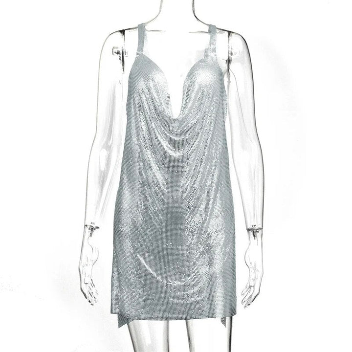 Levoire | Chaîne Métallique Halterneck Mini Robe Sans Métal Hopealuoti Une taille