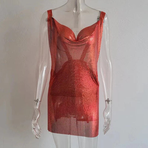 Levoire | Chaîne Métallique Halterneck Mini Robe Sans Métal
