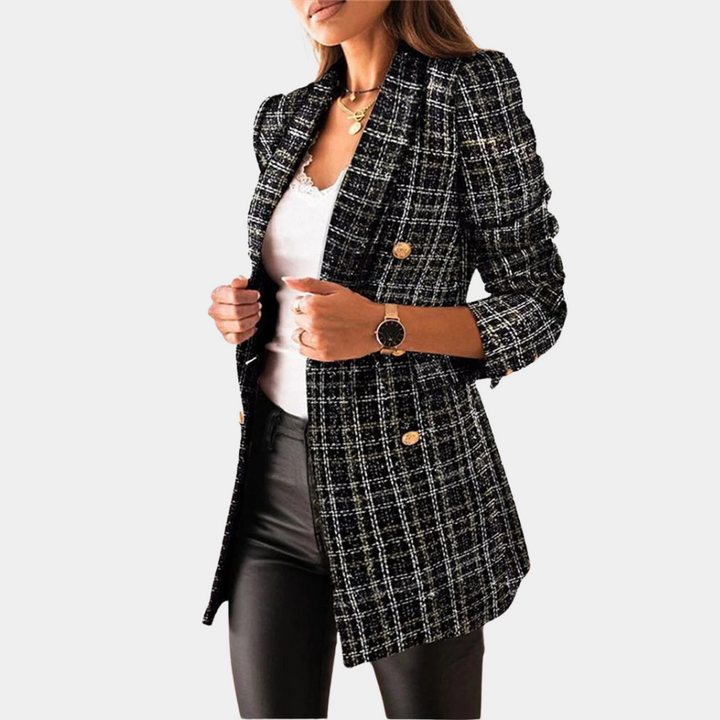 Levoire | Blazer Élégant Avec Motif Noir
