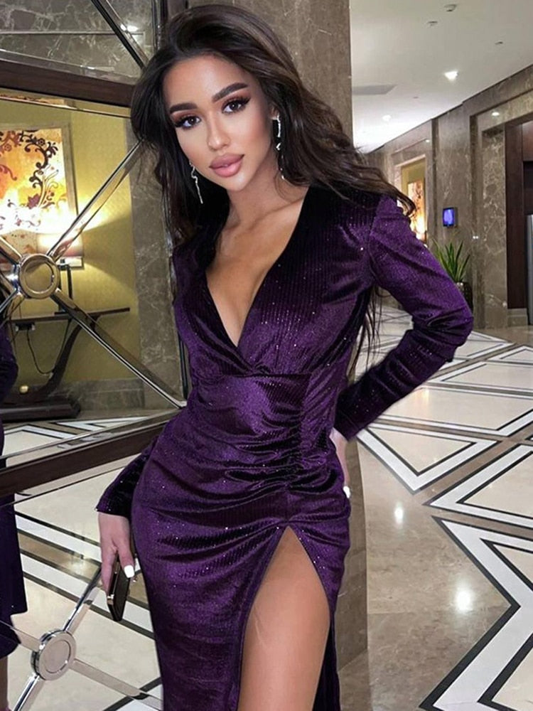 Levoire | Robe À Manches Longues V Avec Ventilation Latérale