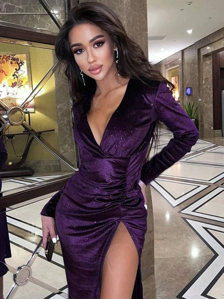 Levoire | Robe À Manches Longues V Avec Ventilation Latérale