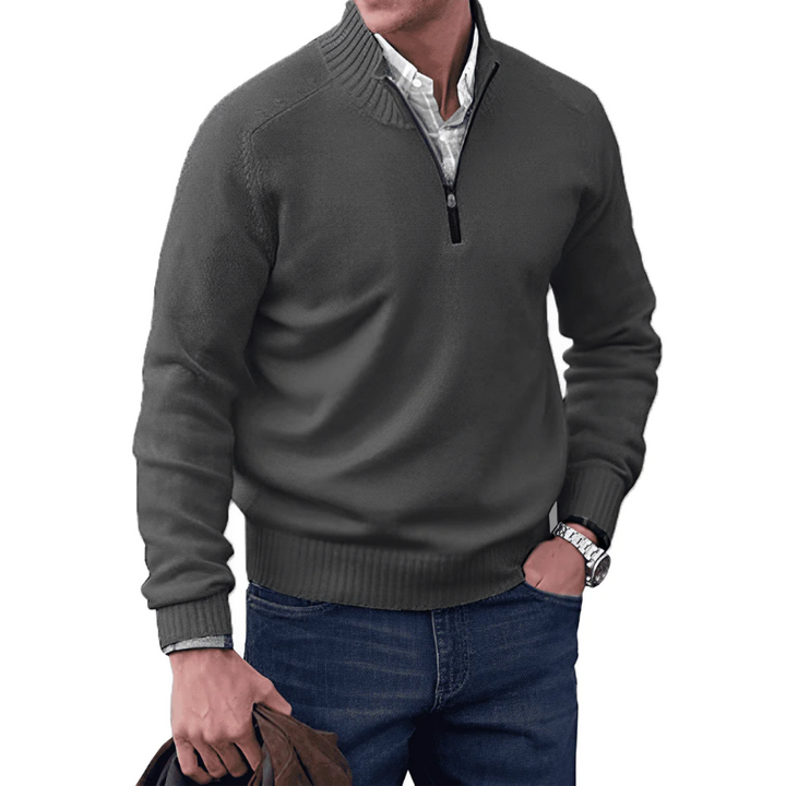Levoire | Pull À La Mode Avec Fermeture Éclair Gris foncé
